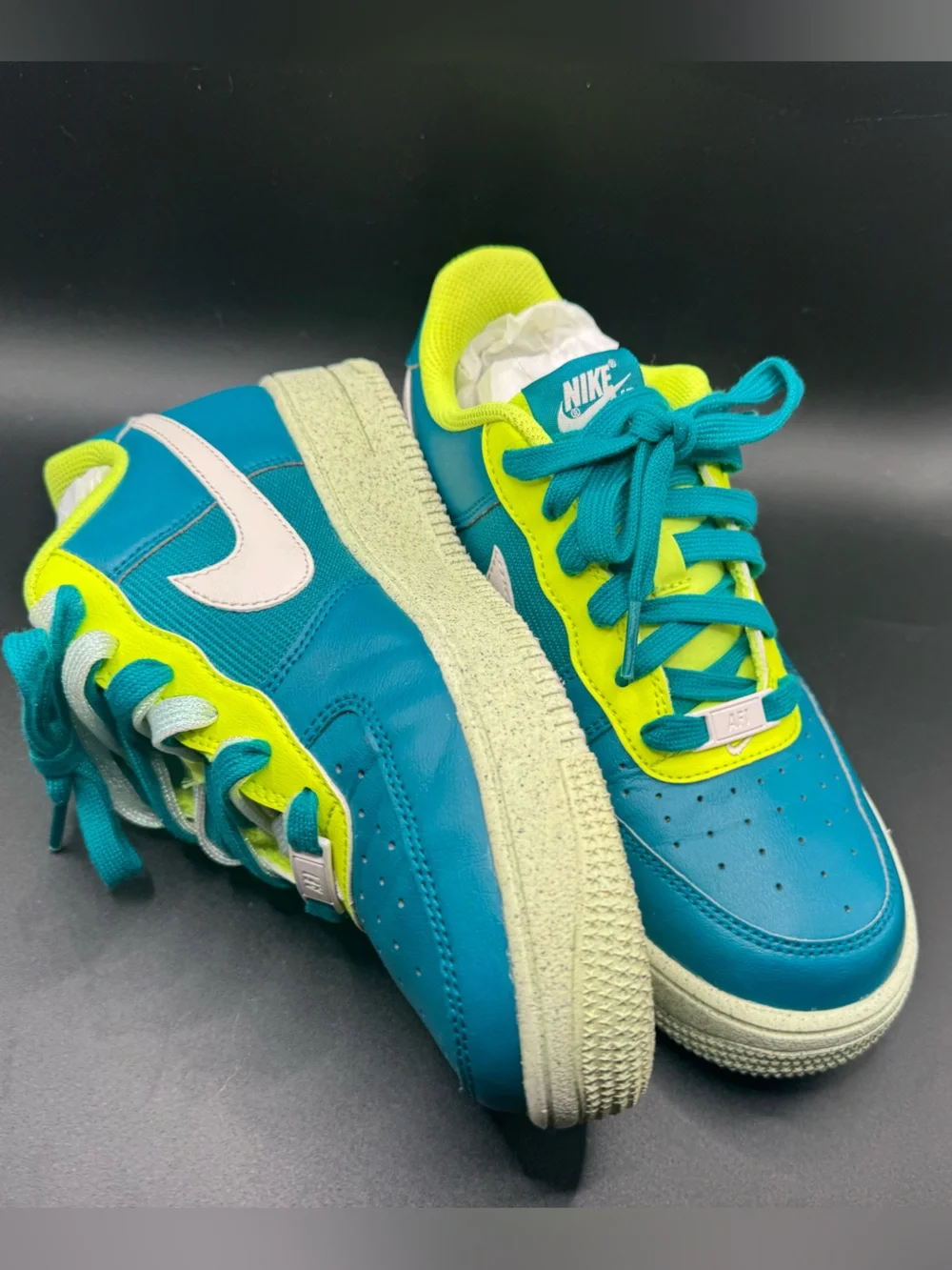 Nike Air Force 1 ‘07 LV8 Teal Volt Sneakers | Men’s 6 / Women’s 7.5 | DM1086-300